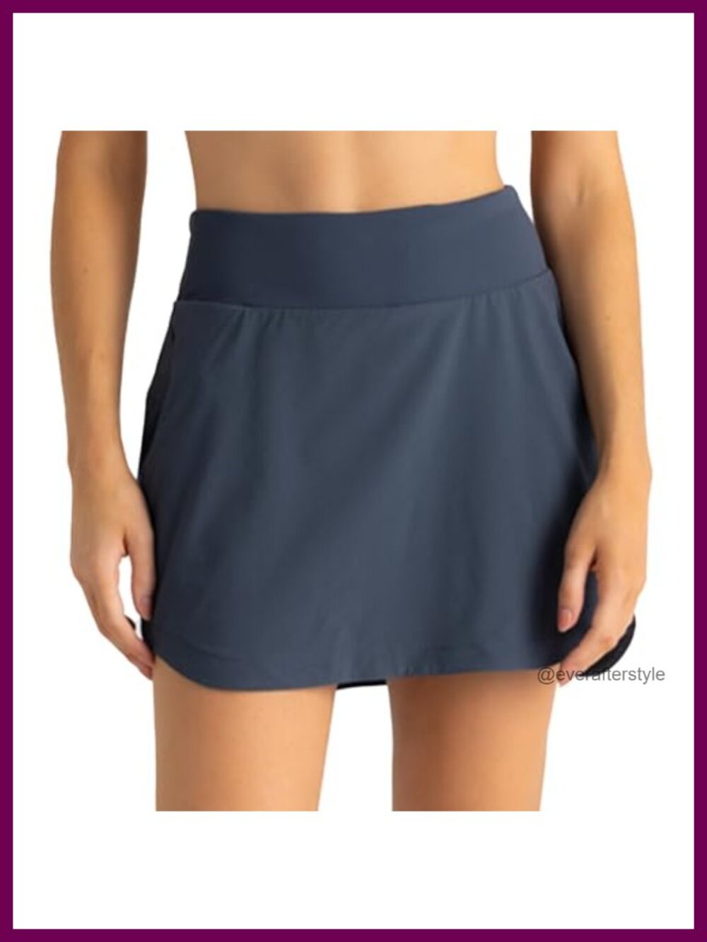 Bamboo Viscose Lined Active Skort 15" with Pockets UPF 50+